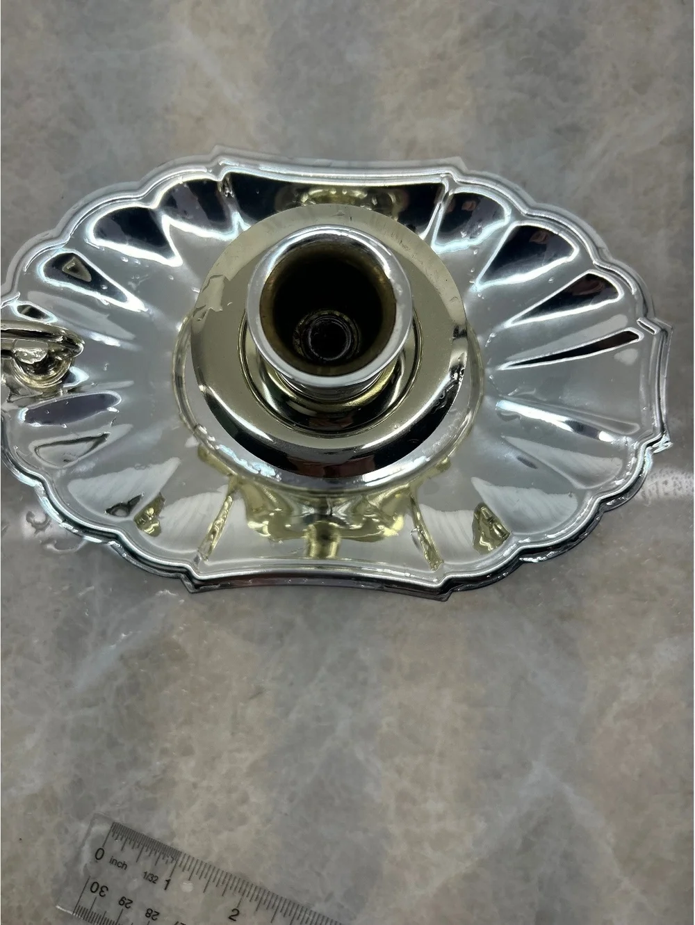 Vintage Homco Silver-Plated Chambers Candlestick Holder